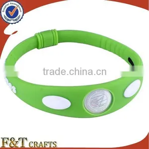 Cheap in Bulk Promotional Gift Energy Adjustable Silicon Wristband for Cancer thumbnail-2