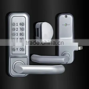 Mechanical Password Lock Without Battery and Key Glass Door Lock Steel Door Lock thumbnail-1