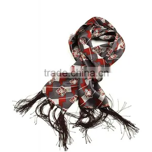 Luxury 100% Silk Long Men Scarves Customize Any Design Mens Scarf thumbnail-2