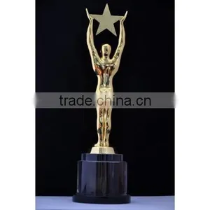 Oscar Statuette Hold Star With Black Crystal Base Trophy Award Medal thumbnail-5