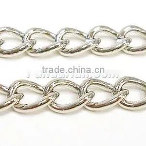 Silver Iron Chain, Fashion Jewelry Chain, 5mm(CH007-S) thumbnail-1