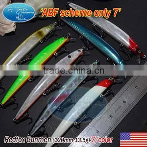 Hotsale Hard Plastic Fishing Lure-floating Minnow Redfox Gunmen 120mm 13.5g thumbnail-1
