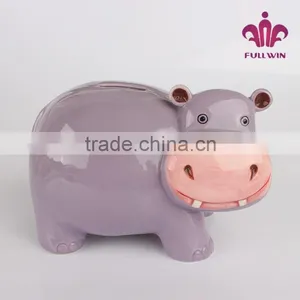 Hippo Shape Large Piggy Bank for Money the Piggy Bank thumbnail-1