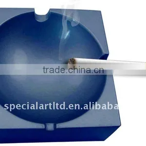 90mm Square With Round Inner Bule Metal Ashtray thumbnail-1