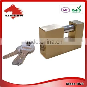 Lipson LS-200K Series Hardened Steel Shackle Kaba Key Rectangular Brass Padlock thumbnail-2