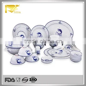 Factory Direct Fish Pattern Ceramic Arcopal Dinnerware, Portuguese Ceramic Dinnerware thumbnail-1
