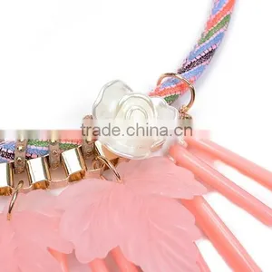 2016 New Fashion Bib Collar Leaves Tassels Chunky Luxury Choker Necklace thumbnail-6