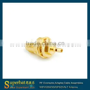 Sma Female Panel Mount RP-SMA Solder Jack(male Pin) Bulkhead Edge Mount Sma Connectors for 1.13 Cable thumbnail-1