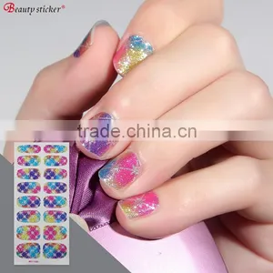 Wholesales Custom Glitter Full Nail Art Sticker thumbnail-3