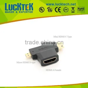 2 in 1 Mini HDMI Micro HDMI Adapter Plug thumbnail-1