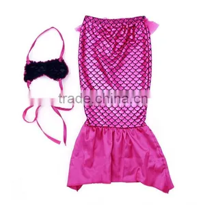 Fashion Clothing 2016 Hot Pink Sequin Mermaid Set Two Piece Mermaid Swim Suit thumbnail-2