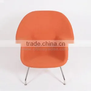 Furniture Factory Wholesale Fiberglass Lounge Womb Leisure Chair With Cushion Cashmere Womb Chair thumbnail-4