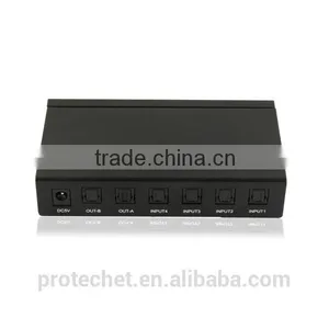 Professional Audio Video 4X2 IR Control SPDIF/TOSLINK Digital Otical Audio Matrix for Conference System thumbnail-3