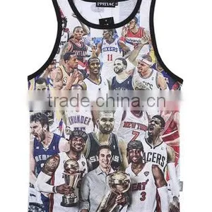 Fashion Polyester Digital Sublimation Printed Tank Top Mens, Racer Back Tank Top, Custom Sublimated Gym Tank Top thumbnail-3