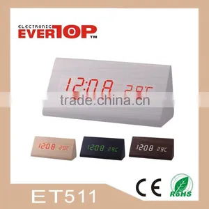 2016 NEW WOODEN LED CLOCK DIGITAL DESK CLOCK ET511 thumbnail-1