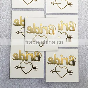 Custom Hot Sale Wedding Tattoo Team Bride Gold Silver Tattoo Stickers Quality Choice thumbnail-6