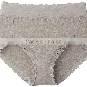 Grey Melange Soft Cotton Women Underwear High Cut Hipster thumbnail-1