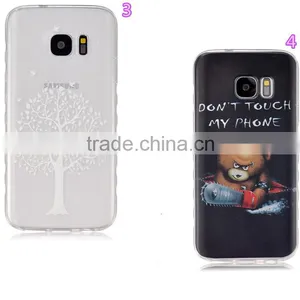 Painted Colored TPU Cover for Samsung Galaxy S7 Edge S7 Flowers Colorful Soft Tpu Case thumbnail-4
