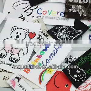 Custom Fashion High Density Damask Woven Cloth Badges thumbnail-1