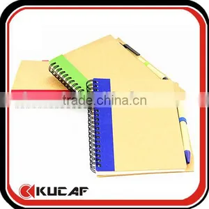 Factory Price Wire-o Bound Kraft Notebook With Pen thumbnail-1