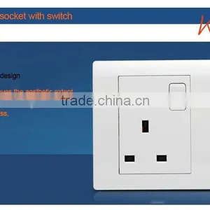 Wall Switch 3 Flat Pin Socket With Neon thumbnail-2