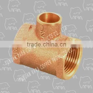 260-91 Brass Fittings Valves (BRASS FEMALE SWEAT TEE (F X F X C) COPPER.) thumbnail-1