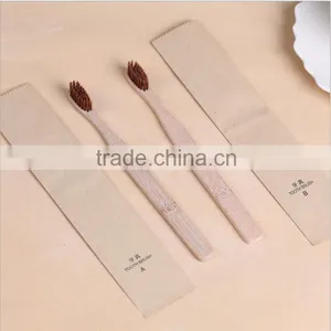 Hot Sale and Natural Cheap Bamboo Toothbrush, Disposable Charcoal Toothbrush for Hotel thumbnail-5