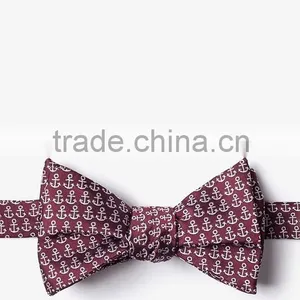 Hot Selling Red Novelty Design Self-tie Woven Polyester Bow Tie thumbnail-1