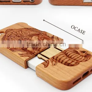 Yuanzhao Hot Sell Cherry Wood Mobile Parts Smartphone Case/Cellphone Case for Iphone 6 thumbnail-6