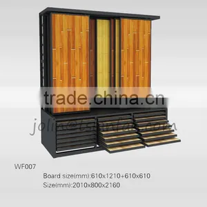 WF007 Floor Standing Display for Wood Flooring/Page Turning Type Rack / Combined Type Display Rack thumbnail-1