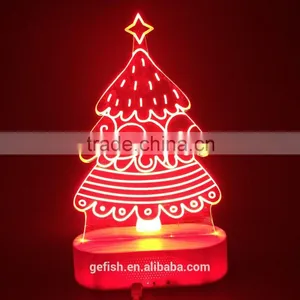 USB Style Hot Sale Night Lighting Acrylic 3D Table Lamp With Laser Cutting thumbnail-5