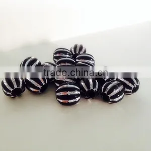 Popular Cheap Black & White Colour Stripe Resin Bead Wholesale Bead For Spring Beaded Necklace Jewelry thumbnail-1