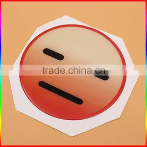Wholesale Best Price Custom Smile Face Sticker, Adhesive Clear Dome Epoxy Resin Sticker, Cartoon Epoxy Sticker thumbnail-2