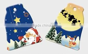 Promotional Blank Sublimation Polymer Windbell Shape Ornament,Plastic Christmas Ornament thumbnail-1