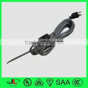 High Quatity Fabric Power Cable Plug With UL USA 3 Pin Power Plug, UL 10A 3 Pin Electric Plug thumbnail-4