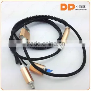 Zipper Usb Cable 2-in-1 Cable Zipper USB Data Cable World Best Selling Products thumbnail-5