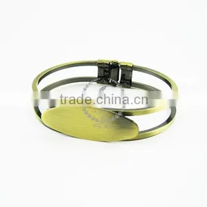 15x30MM Vintage Brass Bracelet Oval Flat Blank Cuff Tray Bezels Settings 1900024 thumbnail-2