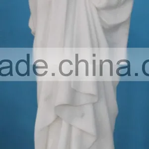 White Marble Carved Buddha Statue thumbnail-1