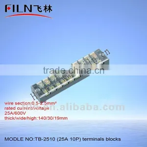 Copper Block TB-2510 25A 10P Terminals Blocks thumbnail-1