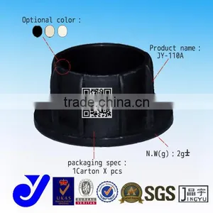 JY-110A|Plastic Black End Cap for OD 28mm Lean Pipe|Coated Pipe Protective Cap thumbnail-1