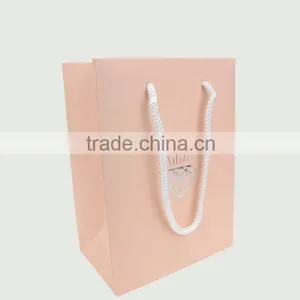 Wholesale Shopping Bags of Various Sizes, Pink Coated Paper Bag thumbnail-3