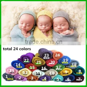 2017 Fashion Newborn Baby Rayon Wrap Baby Stretch Knit Wrap Photo Props thumbnail-3