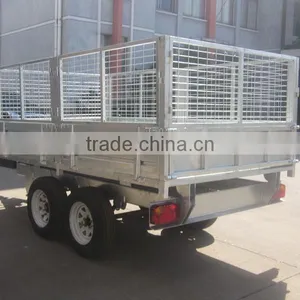 Hot Dipped Galvanized Hydraulic Tipper Box Trailer With 600mm Cage thumbnail-3