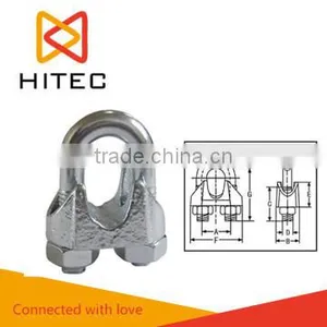 High Quality ZINC PLATED ITALIAN TYPE DROP FORGED WIRE ROPE CLIP thumbnail-3