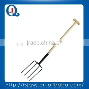 Farming Garden Tools 4 Prong Steel or Wooden Handle Steel Digging Fork thumbnail-1