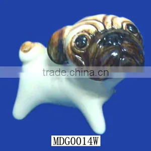 Hand Made Vintage Ceramic Dog Figurine Pug Dog thumbnail-1