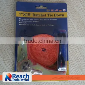 25mm Ratchet Tie Down Strap With S Hook thumbnail-2