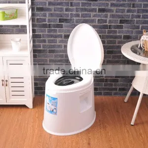 Plastic Movable Mobile Toilet for The Disable Elder Pragnent Women thumbnail-2