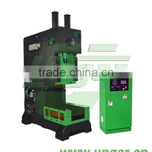 Ungar Aluminum Foil Food Container Making Machine Vertical Press Punch Machine (UN-55T) C-Type Well Design Auto Production Line thumbnail-2