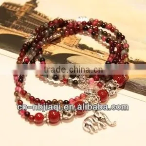 Natural Red Agate Garnet Bracelet thumbnail-3